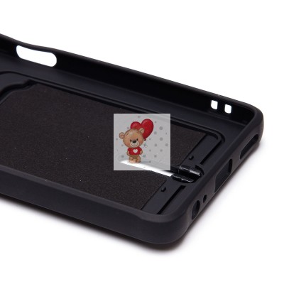 Чехол-накладка для Tecno Spark 10 Pro (черный) - SC304 с картхолдером