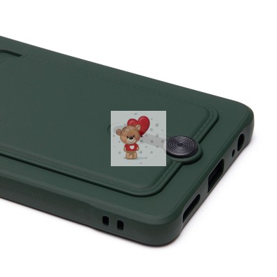 Чехол-накладка для Tecno Spark 10 Pro (темно-зеленый) - SC304 с картхолдером Чехол-накладка для Tecno Spark 10 Pro (темно-зеленый) - SC304 с картхолдером