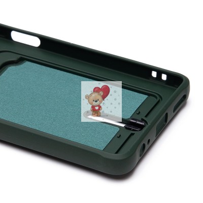 Чехол-накладка для Tecno Spark 10 Pro (темно-зеленый) - SC304 с картхолдером Чехол-накладка для Tecno Spark 10 Pro (темно-зеленый) - SC304 с картхолдером