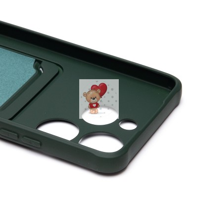 Чехол-накладка для Tecno Spark 10 Pro (темно-зеленый) - SC304 с картхолдером Чехол-накладка для Tecno Spark 10 Pro (темно-зеленый) - SC304 с картхолдером