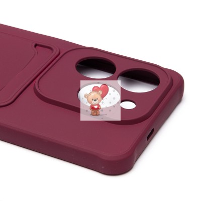 Чехол-накладка для Tecno Spark 20 Pro (бордовый) - SC304 с картхолдером Чехол-накладка для Tecno Spark 20 Pro (бордовый) - SC304 с картхолдером