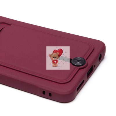 Чехол-накладка для Tecno Spark 20 Pro (бордовый) - SC304 с картхолдером Чехол-накладка для Tecno Spark 20 Pro (бордовый) - SC304 с картхолдером