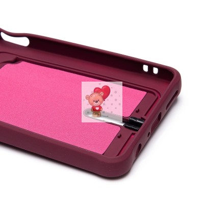 Чехол-накладка для Tecno Spark 20 Pro (бордовый) - SC304 с картхолдером Чехол-накладка для Tecno Spark 20 Pro (бордовый) - SC304 с картхолдером