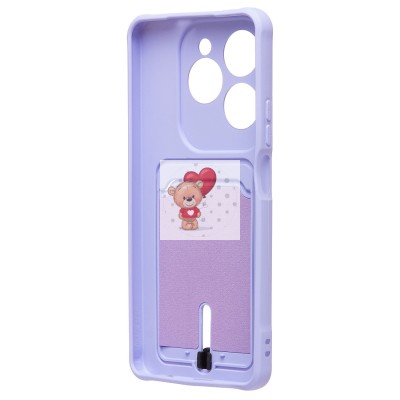 Чехол-накладка для Tecno Spark 20 Pro (светло-фиолетовый) - SC304 с картхолдером Чехол-накладка для Tecno Spark 20 Pro (светло-фиолетовый) - SC304 с картхолдером