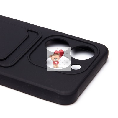 Чехол-накладка для Tecno Spark 20 (черный) - SC304 с картхолдером Чехол-накладка для Tecno Spark 20 (черный) - SC304 с картхолдером