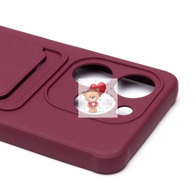 Чехол-накладка для Teco Spark 20C (бордовый) - SC304 с картхолдером