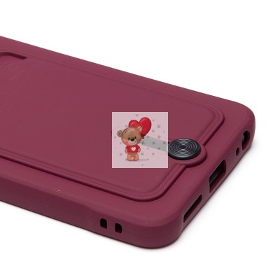 Чехол-накладка для Teco Spark 20C (бордовый) - SC304 с картхолдером