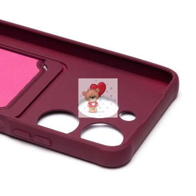 Чехол-накладка для Teco Spark 20C (бордовый) - SC304 с картхолдером