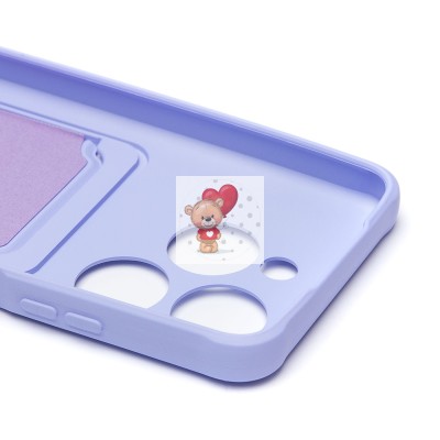 Чехол-накладка для Tecno Spark 20C (светло-фиолетовый) - SC304 с картхолдером