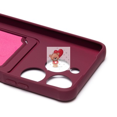 Чехол-накладка для Tecno Spark 20C (бордовый) - SC304 с картхолдером Чехол-накладка для Tecno Spark 20C (бордовый) - SC304 с картхолдером