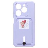 Чехол-накладка для Tecno Spark 20C (светло-фиолетовый) - SC304 с картхолдером