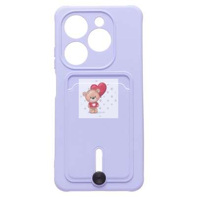 Чехол-накладка для Tecno Spark 20C (светло-фиолетовый) - SC304 с картхолдером Чехол-накладка для Tecno Spark 20C (светло-фиолетовый) - SC304 с картхолдером