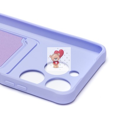 Чехол-накладка для Tecno Spark 20C (светло-фиолетовый) - SC304 с картхолдером