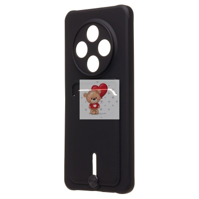 Чехол-накладка для Tecno Spark 30 4G (черный) - SC304 с картхолдером