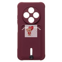 Чехол-накладка для Tecno Spark 30 4G (бордовый) - SC304 с картхолдером Чехол-накладка для Tecno Spark 30 4G (бордовый) - SC304 с картхолдером