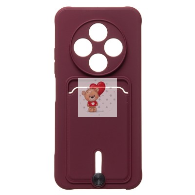 Чехол-накладка для Tecno Spark 30 4G (бордовый) - SC304 с картхолдером Чехол-накладка для Tecno Spark 30 4G (бордовый) - SC304 с картхолдером