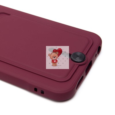 Чехол-накладка для Tecno Spark 30 4G (бордовый) - SC304 с картхолдером Чехол-накладка для Tecno Spark 30 4G (бордовый) - SC304 с картхолдером
