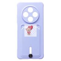 Чехол-накладка для Tecno Spark 30 4G (светло-фиолетовый) - SC304 с картхолдером