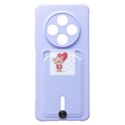 Чехол-накладка для Tecno Spark 30 4G (светло-фиолетовый) - SC304 с картхолдером