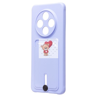 Чехол-накладка для Tecno Spark 30 4G (светло-фиолетовый) - SC304 с картхолдером