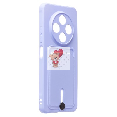 Чехол-накладка для Tecno Spark 30 4G (светло-фиолетовый) - SC304 с картхолдером