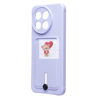 Чехол-накладка для Tecno Spark 30 Pro (светло-фиолетовый) - SC304 с картхолдером