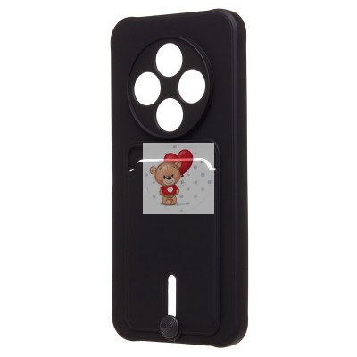 Чехол-накладка для Tecno Spark 30C 4G (черный) - SC304 с картхолдером