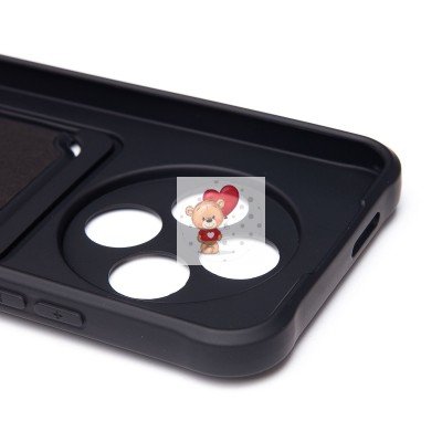 Чехол-накладка для Tecno Spark 30C 4G (черный) - SC304 с картхолдером