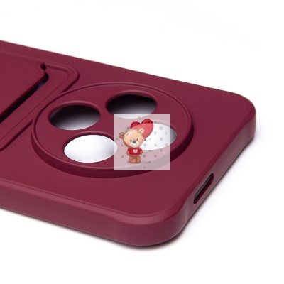 Чехол-накладка для Tecno Spark 30C 4G (бордовый) - SC304 с картхолдером