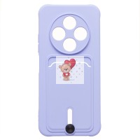 Чехол-накладка для Tecno Spark 30C 4G (светло-фиолетовый) - SC304 с картхолдером