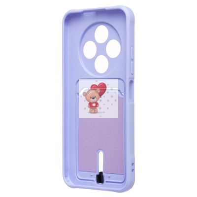 Чехол-накладка для Tecno Spark 30C 4G (светло-фиолетовый) - SC304 с картхолдером