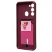 Чехол-накладка для Tecno Spark 8c (бордовый) - SC304 с картхолдером Чехол-накладка для Tecno Spark 8c (бордовый) - SC304 с картхолдером