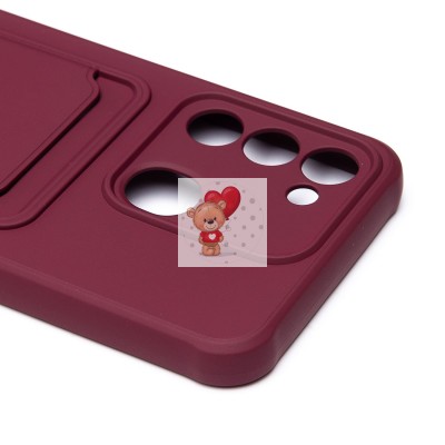 Чехол-накладка для Tecno Spark 8c (бордовый) - SC304 с картхолдером Чехол-накладка для Tecno Spark 8c (бордовый) - SC304 с картхолдером