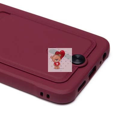 Чехол-накладка для Tecno Spark 8c (бордовый) - SC304 с картхолдером Чехол-накладка для Tecno Spark 8c (бордовый) - SC304 с картхолдером