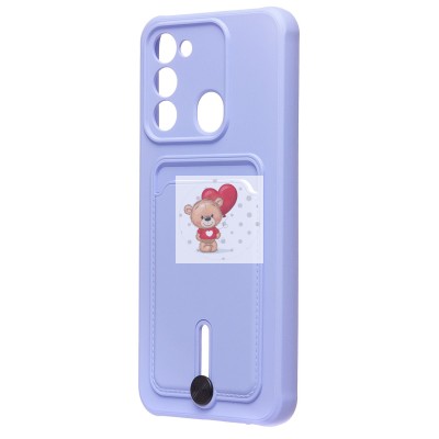 Чехол-накладка для Tecno Spark 8c (темно-фиолетовый) - SC304 с картхолдером Чехол-накладка для Tecno Spark 8c (темно-фиолетовый) - SC304 с картхолдером