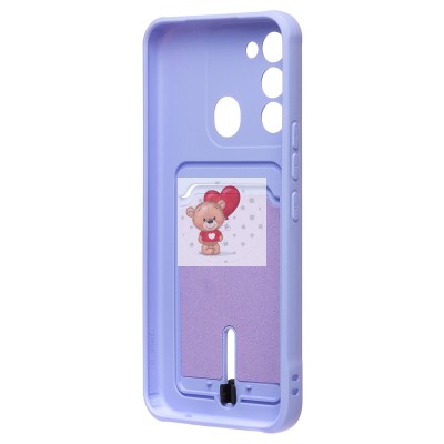 Чехол-накладка для Tecno Spark 8c (темно-фиолетовый) - SC304 с картхолдером Чехол-накладка для Tecno Spark 8c (темно-фиолетовый) - SC304 с картхолдером