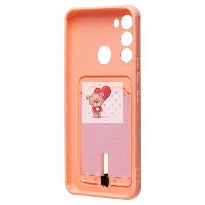 Чехол-накладка для Tecno Spark 8c (светло-розовый) - SC304 с картхолдером