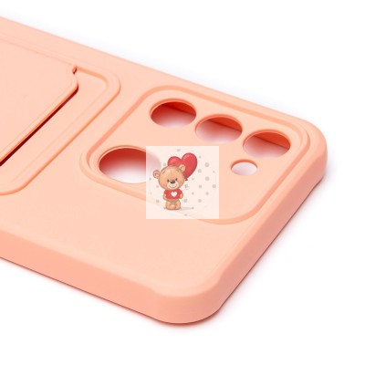 Чехол-накладка для Tecno Spark 8c (светло-розовый) - SC304 с картхолдером