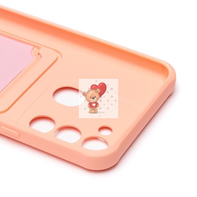 Чехол-накладка для Tecno Spark 8c (светло-розовый) - SC304 с картхолдером