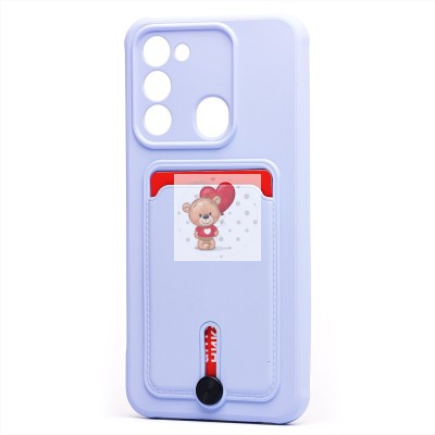 Чехол-накладка для Tecno Spark 8c (светло-фиолетовый) - SC304 с картхолдером