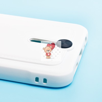 Чехол-накладка для Tecno Spark 8c (белый) - SC304 с картхолдером