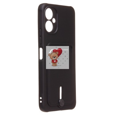 Чехол-накладка для Tecno Spark 9 Pro (черный) - SC304 с картхолдером Чехол-накладка для Tecno Spark 9 Pro (черный) - SC304 с картхолдером