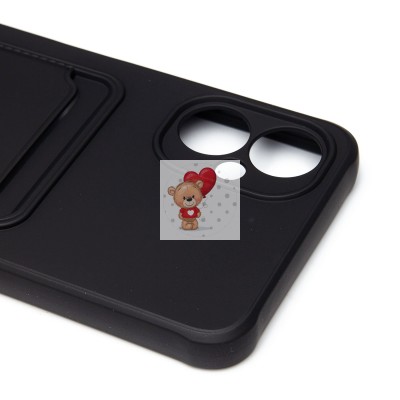 Чехол-накладка для Tecno Spark 9 Pro (черный) - SC304 с картхолдером Чехол-накладка для Tecno Spark 9 Pro (черный) - SC304 с картхолдером