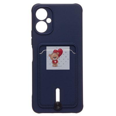 Чехол-накладка для Tecno Spark 9 Pro (темно-синий) - SC304 с картхолдером