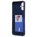 Чехол-накладка для Tecno Spark 9 Pro (темно-синий) - SC304 с картхолдером