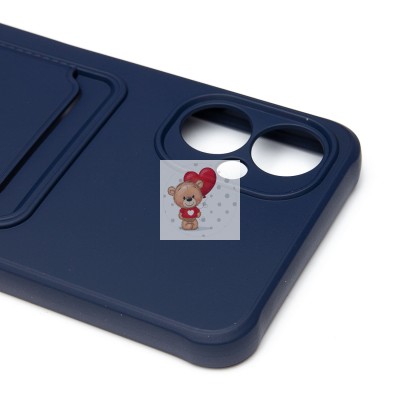 Чехол-накладка для Tecno Spark 9 Pro (темно-синий) - SC304 с картхолдером