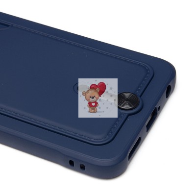 Чехол-накладка для Tecno Spark 9 Pro (темно-синий) - SC304 с картхолдером