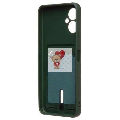 Чехол-накладка для Tecno Spark 9 Pro (темно-зеленый) - SC304 с картхолдером