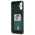 Чехол-накладка для Tecno Spark 9 Pro (темно-зеленый) - SC304 с картхолдером