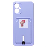 Чехол-накладка для Tecno Spark 9 Pro (темно-фиолетовый) - SC304 с картхолдером